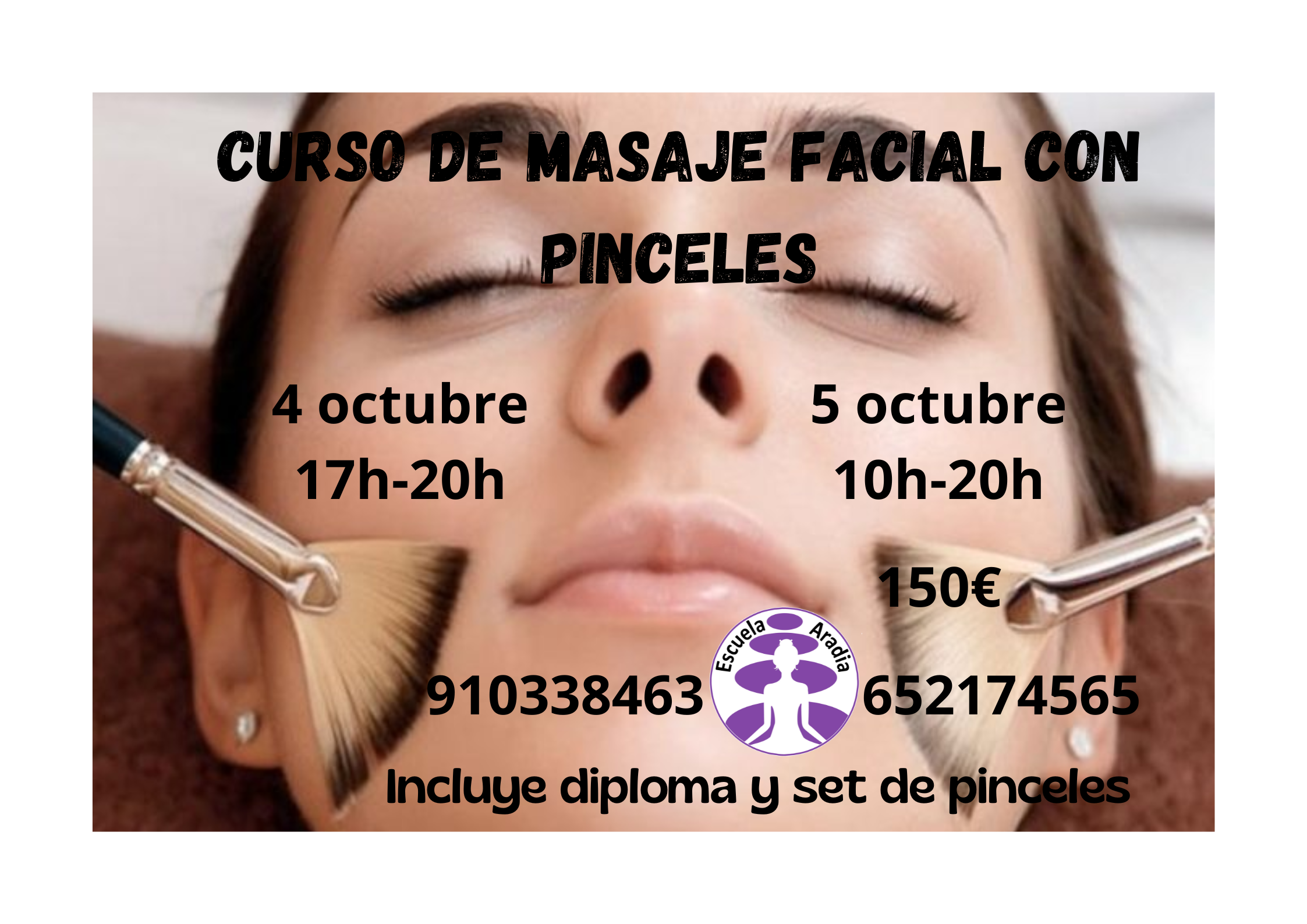 Curso masaje facial con pinceles